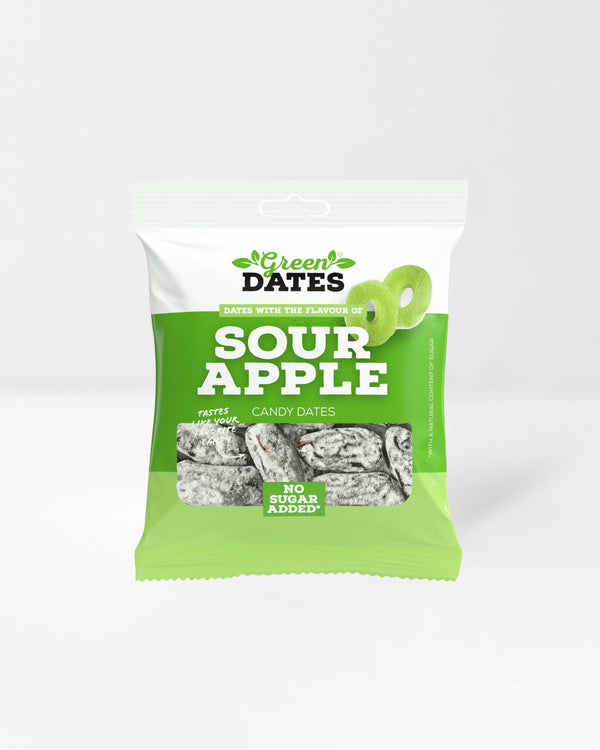 Sour Raspberry Dates Green Dates - originale, dansk produceret dadelsnacks