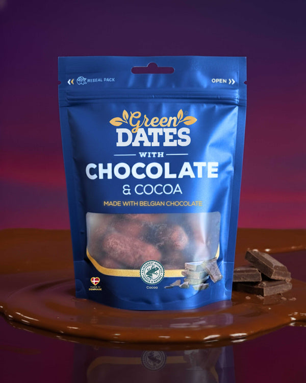 Dadler med belgisk chokolade