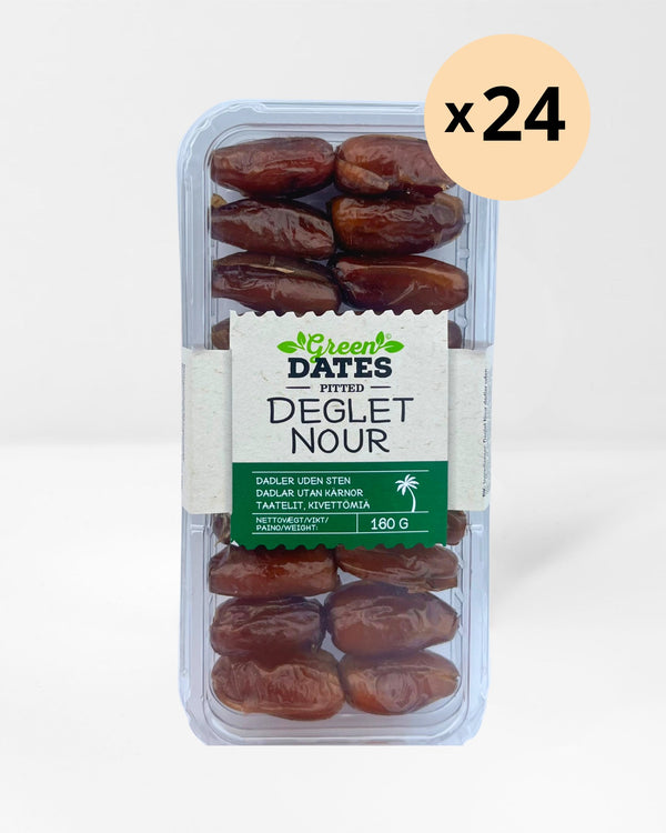 Dadler uden sten - Deglet Nour 24 x 160g